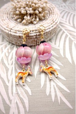 Boucles d'oreille originale de fabrication artisanale  Aniki bijoux