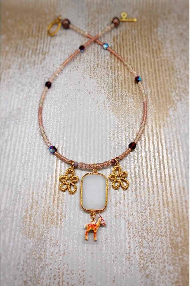 Collier long réalisé avec de belles perles sélectionnées par Aniki Bijoux