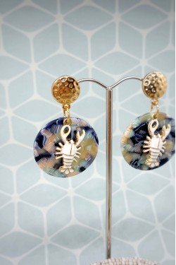 Boucles d'oreille originale de fabrication artisanale  Aniki bijoux