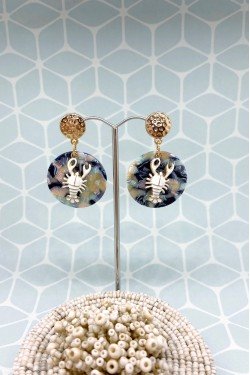Boucles d'oreille originale de fabrication artisanale  Aniki bijoux