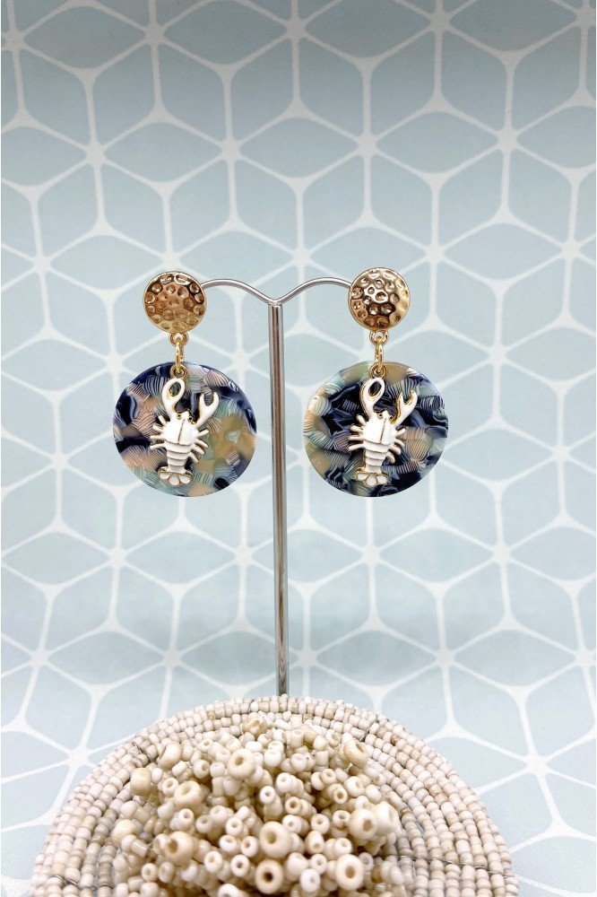 Boucles d'oreille originale de fabrication artisanale  Aniki bijoux