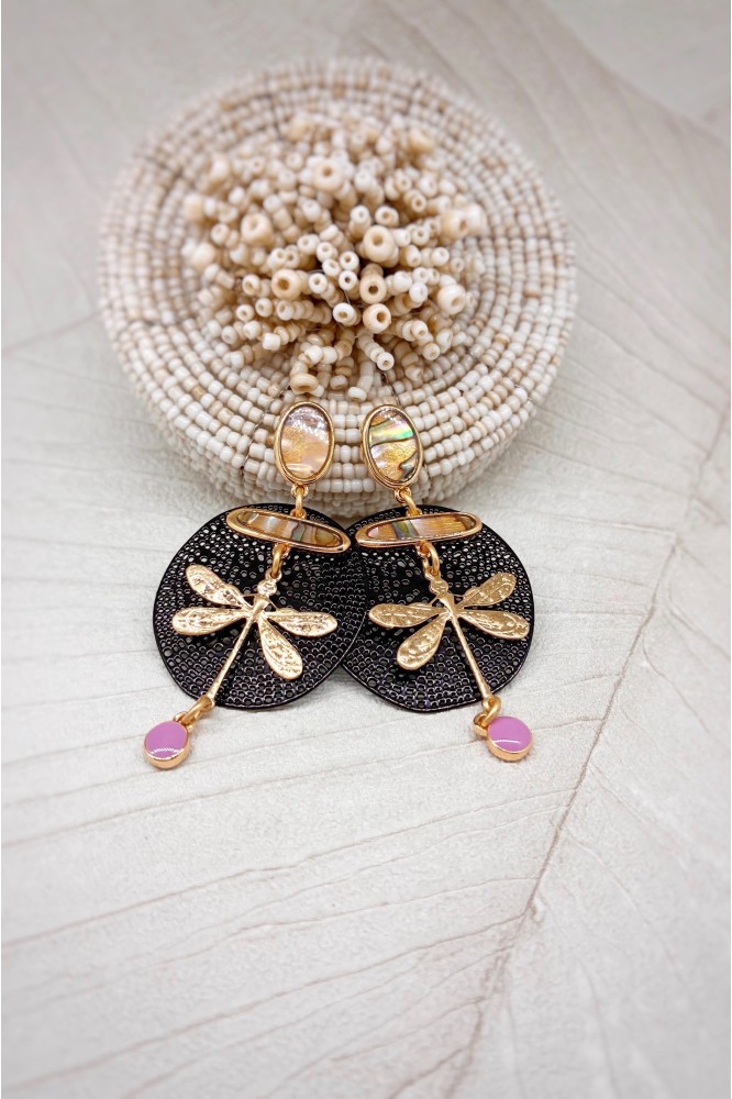 Boucles d'oreille originale de fabrication artisanale  Aniki bijoux