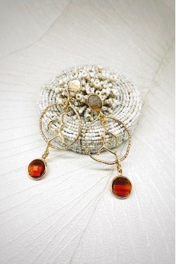 Boucles d'oreille originale de fabrication artisanale  Aniki bijoux