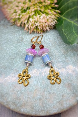 Boucles d'oreille originale de fabrication artisanale  Aniki bijoux