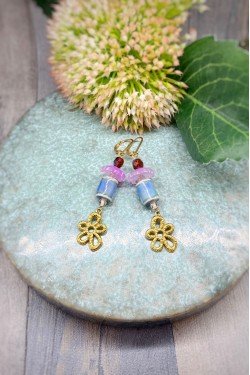 Boucles d'oreille originale de fabrication artisanale  Aniki bijoux