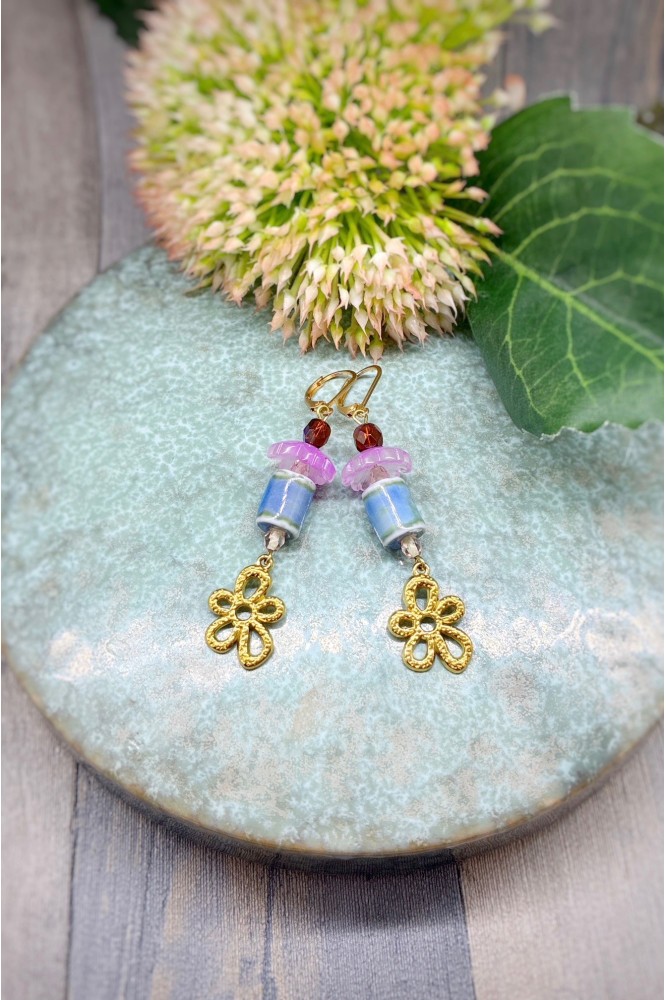 Boucles d'oreille originale de fabrication artisanale  Aniki bijoux