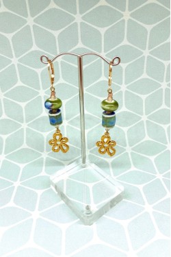 Boucles d'oreille originale de fabrication artisanale  Aniki bijoux