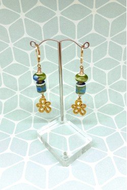 Boucles d'oreille originale de fabrication artisanale  Aniki bijoux