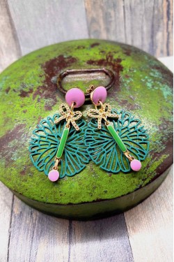 Boucles d'oreille originale de fabrication artisanale  Aniki bijoux