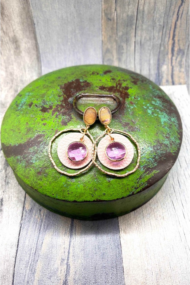 Boucles d'oreille originale de fabrication artisanale  Aniki bijoux
