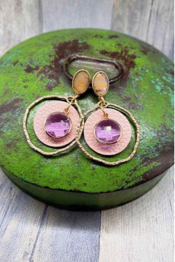 Boucles d'oreille originale de fabrication artisanale  Aniki bijoux