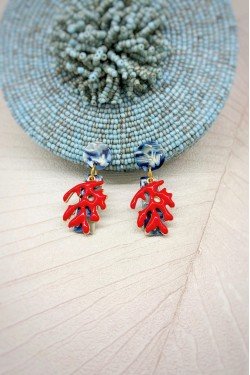 Boucles d'oreille originale de fabrication artisanale  Aniki bijoux