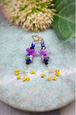 Boucles d'oreille originale de fabrication artisanale  Aniki bijoux