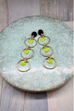 Boucles d'oreille originale de fabrication artisanale  Aniki bijoux