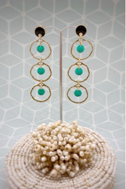 Boucles d'oreille originale de fabrication artisanale  Aniki bijoux