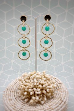 Boucles d'oreille originale de fabrication artisanale  Aniki bijoux