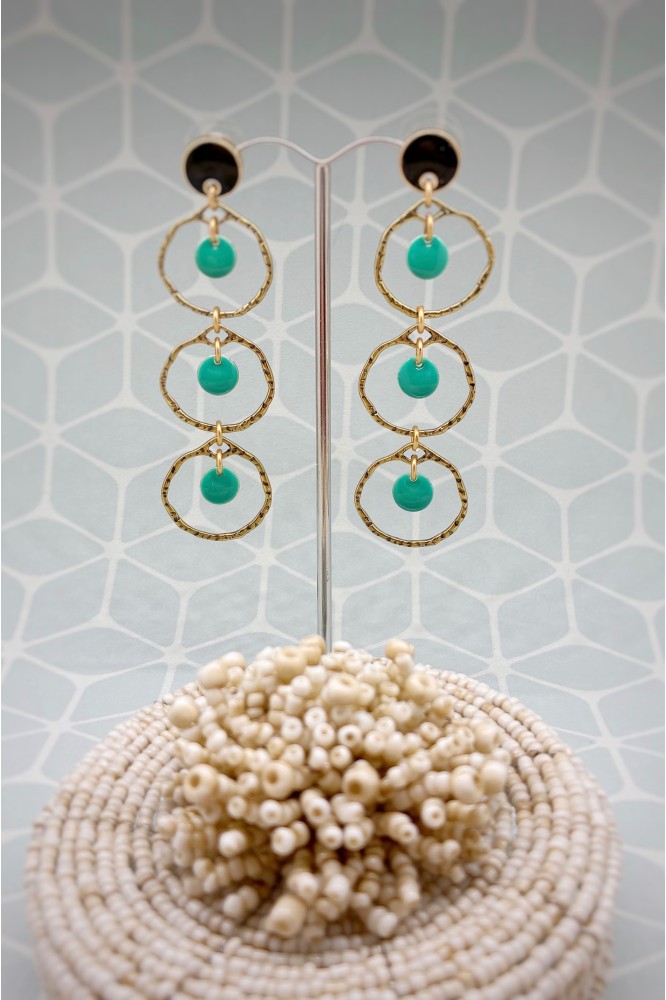 Boucles d'oreille originale de fabrication artisanale  Aniki bijoux