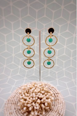 Boucles d'oreille originale de fabrication artisanale  Aniki bijoux