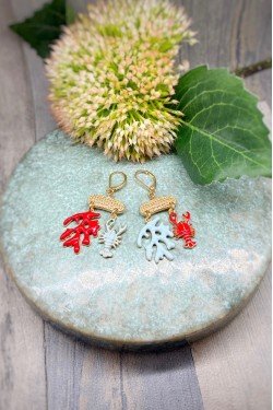 Boucles d'oreille originale de fabrication artisanale  Aniki bijoux