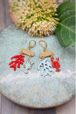 Boucles d'oreille originale de fabrication artisanale  Aniki bijoux