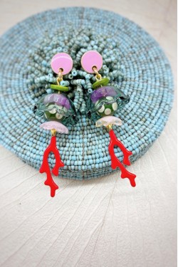 Boucles d'oreille originale de fabrication artisanale  Aniki bijoux