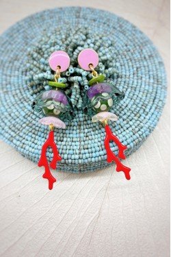 Boucles d'oreille originale de fabrication artisanale  Aniki bijoux