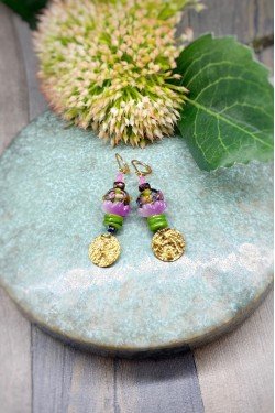 Boucles d'oreille originale de fabrication artisanale  Aniki bijoux