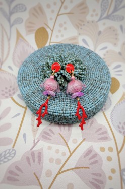 Boucles d'oreille originale de fabrication artisanale  Aniki bijoux