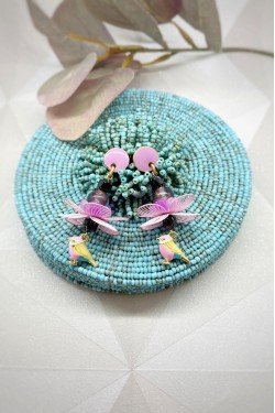 Boucles d'oreille originale de fabrication artisanale  Aniki bijoux