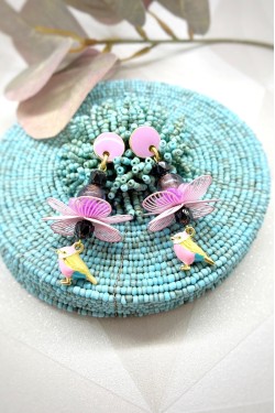 Boucles d'oreille originale de fabrication artisanale  Aniki bijoux
