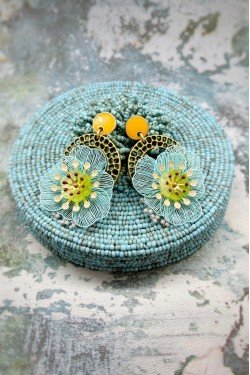 Boucles d'oreille originale de fabrication artisanale  Aniki bijoux