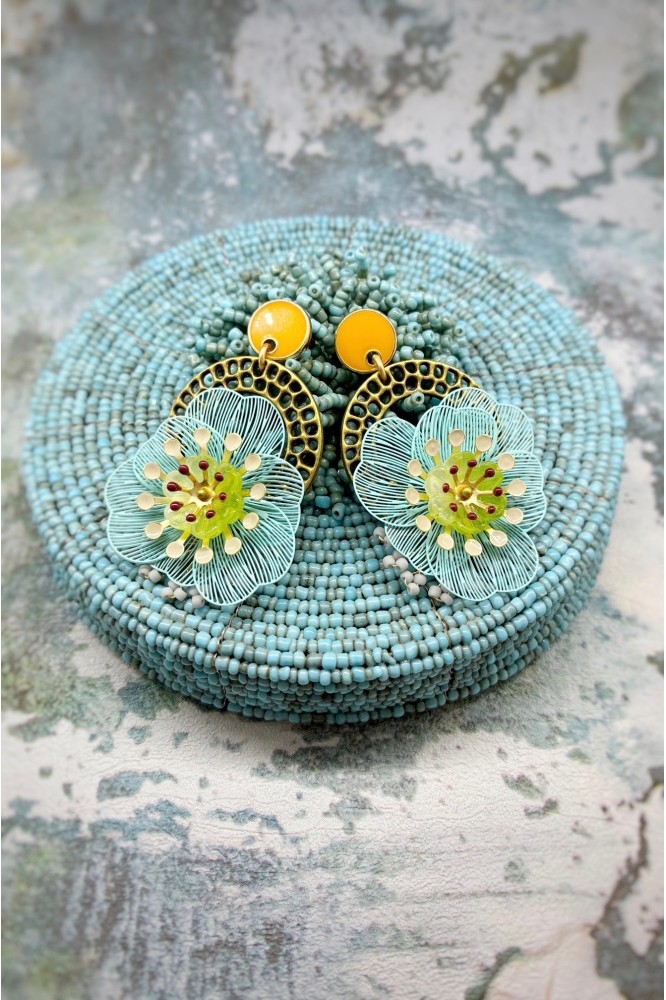Boucles d'oreille originale de fabrication artisanale  Aniki bijoux