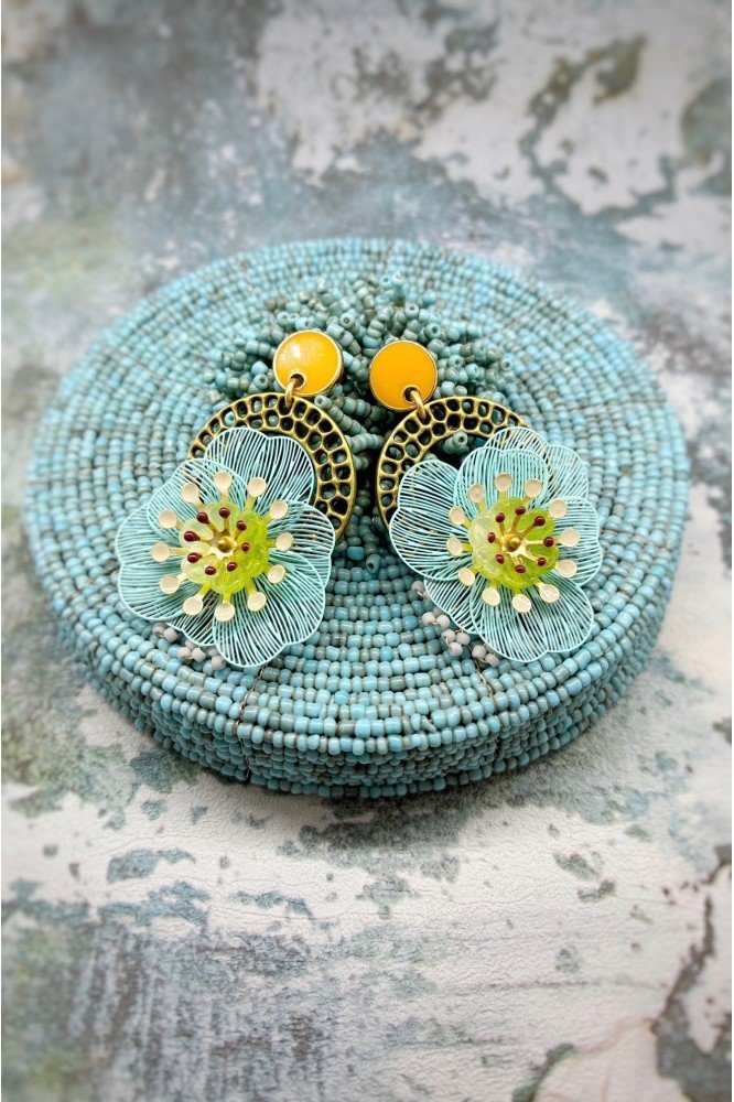 Boucles d'oreille originale de fabrication artisanale  Aniki bijoux
