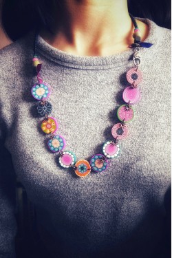 collier candy porté sur modèle