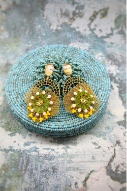 Boucles d'oreille originale de fabrication artisanale  Aniki bijoux