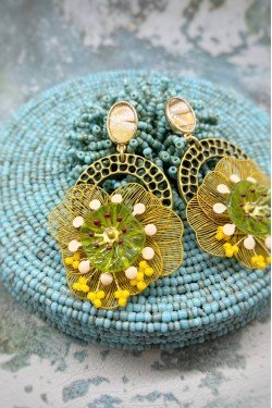 Boucles d'oreille originale de fabrication artisanale  Aniki bijoux