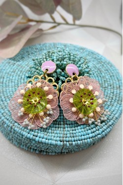 Boucles d'oreille originale de fabrication artisanale  Aniki bijoux