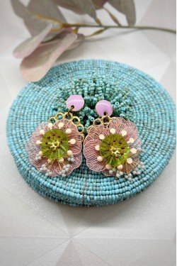 Boucles d'oreille originale de fabrication artisanale  Aniki bijoux