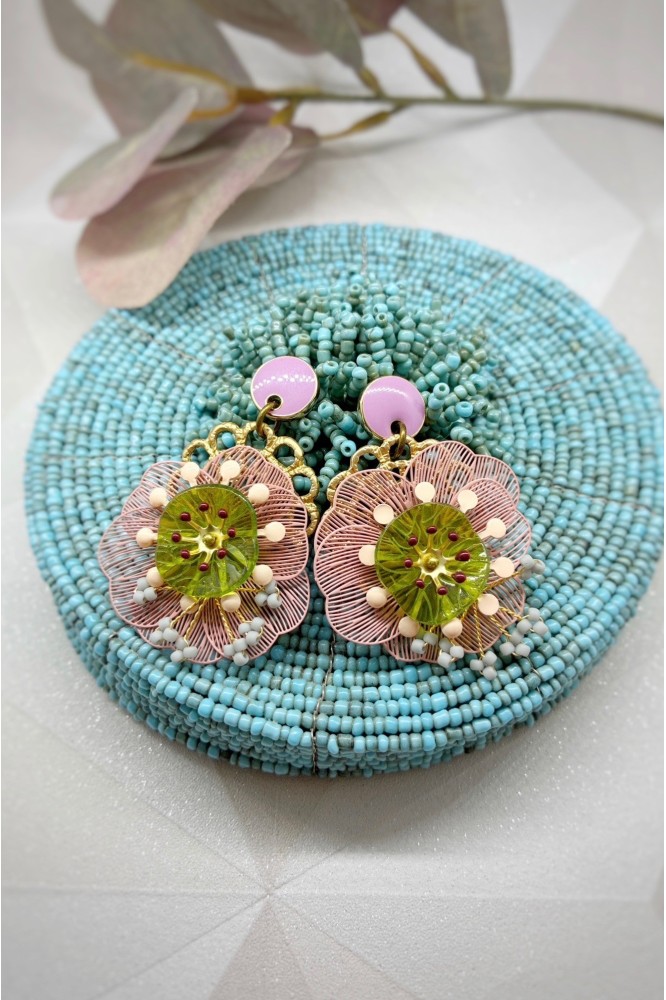 Boucles d'oreille originale de fabrication artisanale  Aniki bijoux