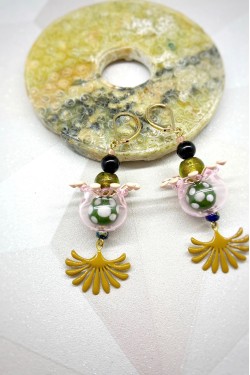 Boucles d'oreille originale de fabrication artisanale  Aniki bijoux