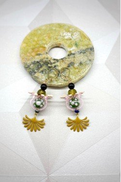 Boucles d'oreille originale de fabrication artisanale  Aniki bijoux