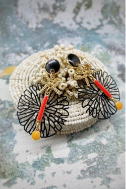 Boucles d'oreille originale de fabrication artisanale  Aniki bijoux