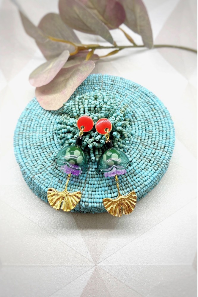 Boucles d'oreille originale de fabrication artisanale  Aniki bijoux