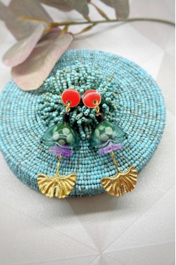 Boucles d'oreille originale de fabrication artisanale  Aniki bijoux