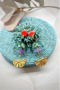 Boucles d'oreille originale de fabrication artisanale  Aniki bijoux