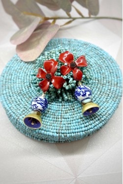 Boucles d'oreille originale de fabrication artisanale  Aniki bijoux
