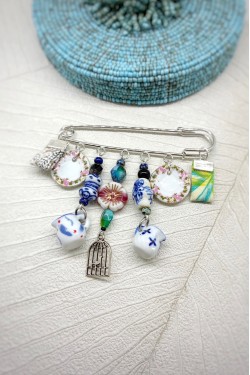 Broche originale de fabrication artisanale, Aniki bijoux