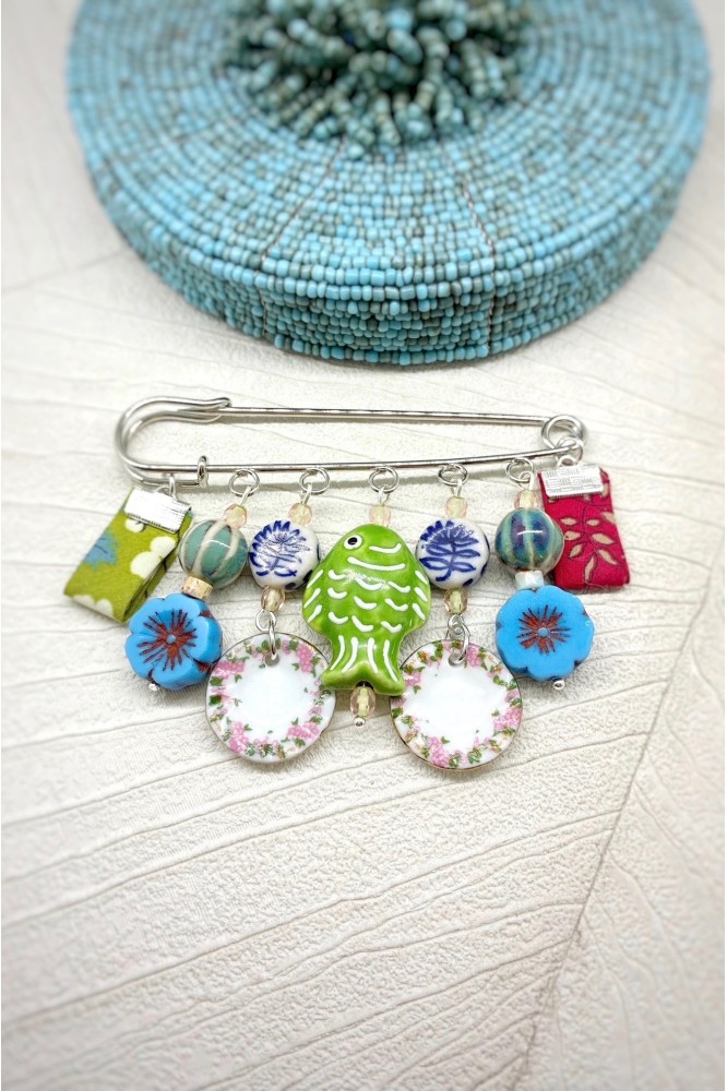 Broche originale de fabrication artisanale, Aniki bijoux