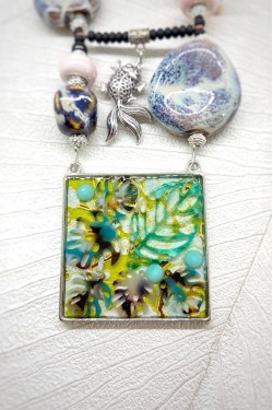 Collier long d'inspiration asiatique avec de belles perles chinoises Aniki Bijoux