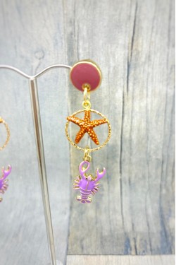 Boucles d'oreille originale de fabrication artisanale  Aniki bijoux